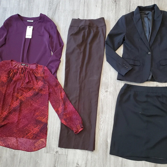 7 Piece Lot Of Mix & Match Work Business Office Blazer Skirtsuit Pants Blouses - Picture 4 of 10